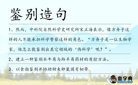 鑒別造句