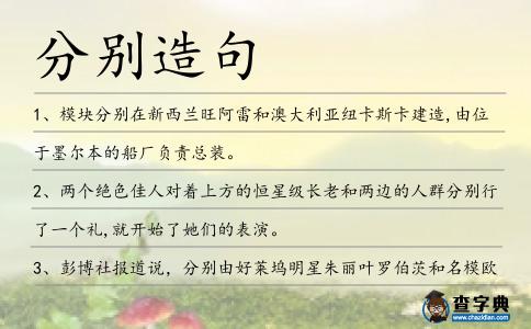 分別造句
