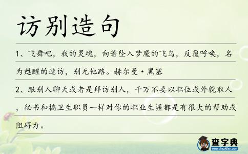 訪別造句