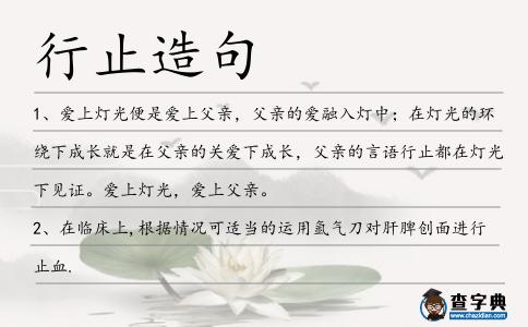 行止造句