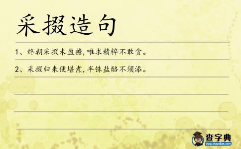 采掇造句