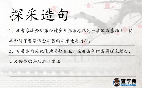 探采造句