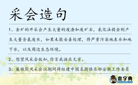采會(huì)造句