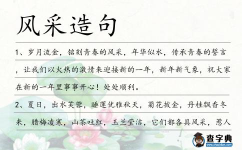 風采造句