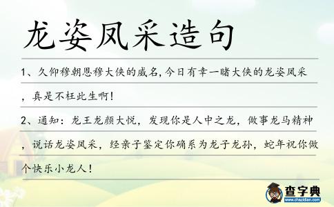 龍姿鳳采造句