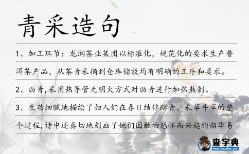 青采造句