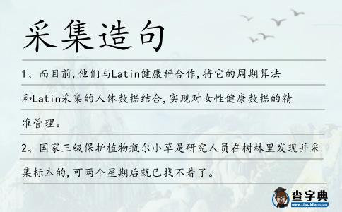 采集造句