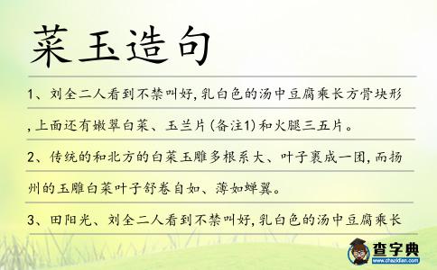 菜玉造句