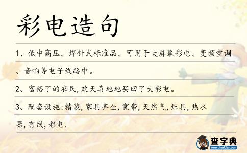 彩電造句