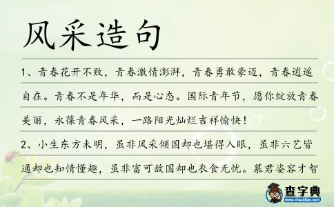 風采造句