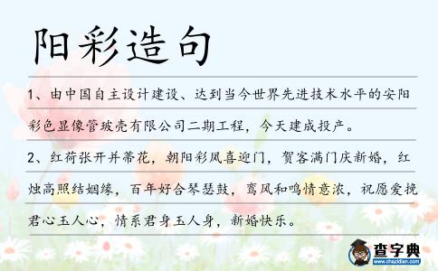 陽彩造句