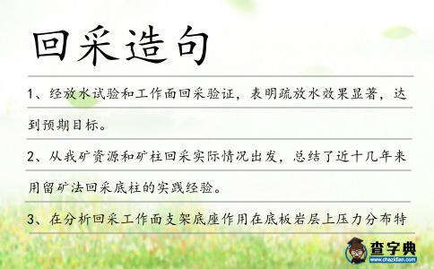 回采造句