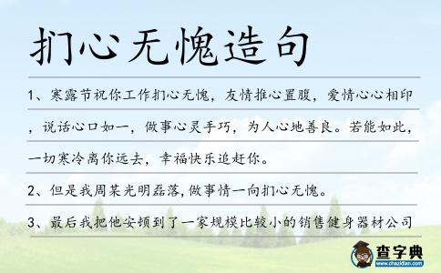 捫心無愧造句
