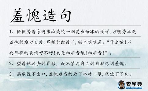羞愧造句