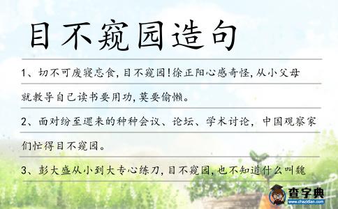 目不窺園造句