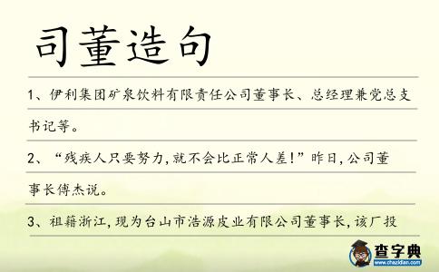 司董造句
