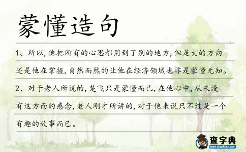 蒙懂造句