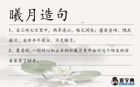 曦月造句