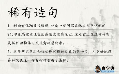 稀有造句