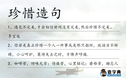 珍惜造句