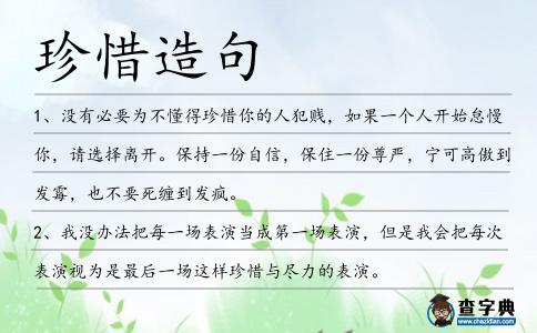 珍惜造句
