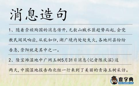 消息造句