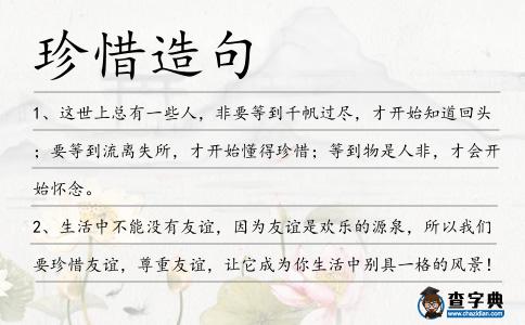 珍惜造句