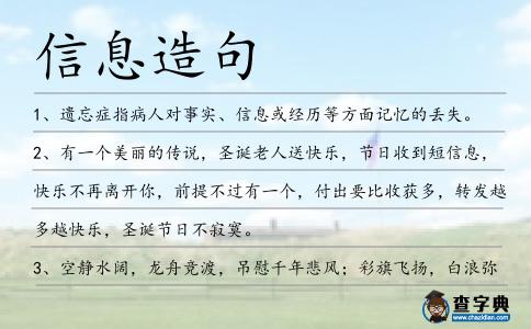 信息造句