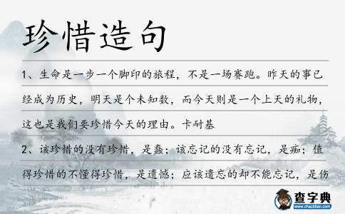 珍惜造句
