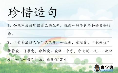 珍惜造句