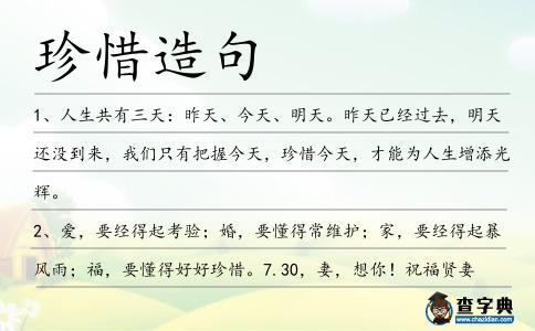 珍惜造句
