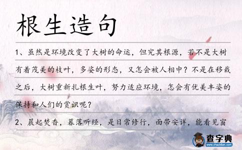 根生造句