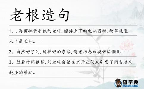 老根造句
