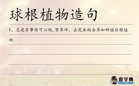 球根植物造句