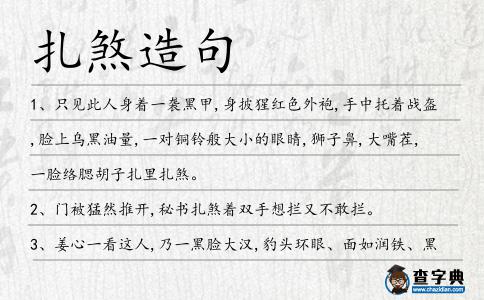 扎煞造句