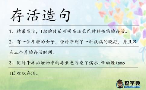 存活造句