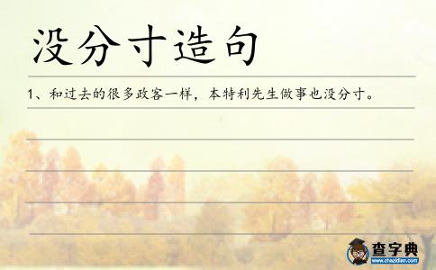 沒分寸造句