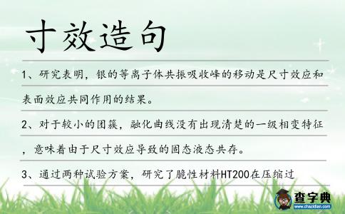 寸效造句