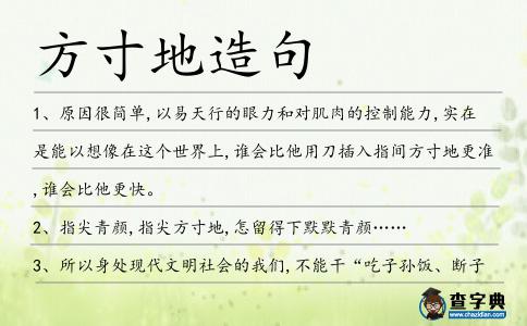 方寸地造句
