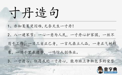 寸丹造句