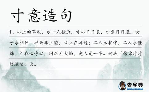 寸意造句