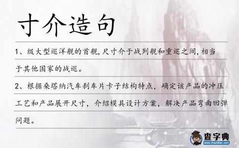 寸介造句