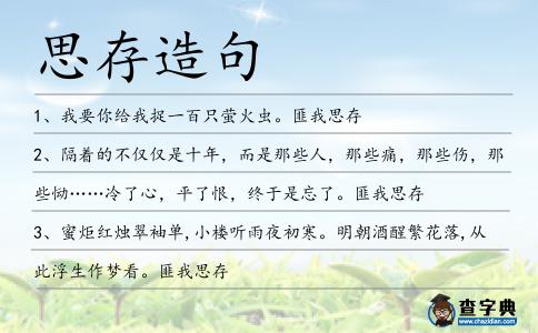 思存造句