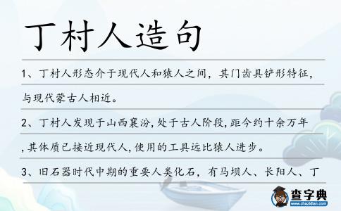 丁村人造句