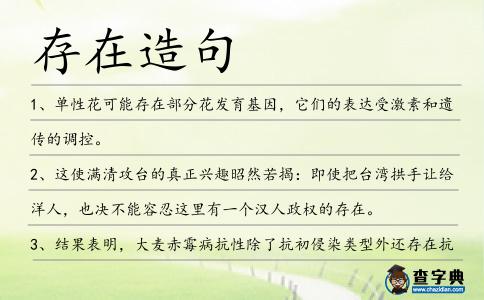 存在造句