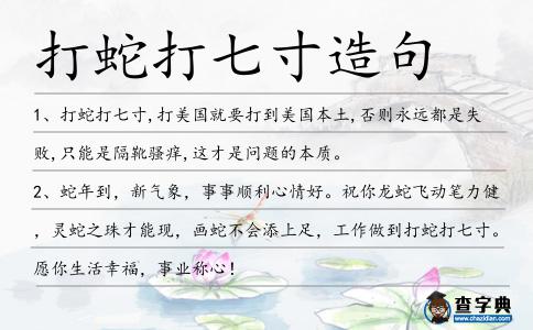 打蛇打七寸造句