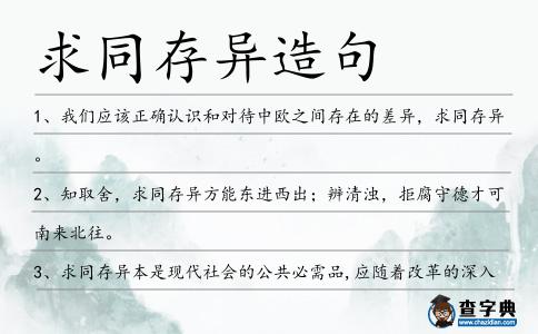 求同存異造句