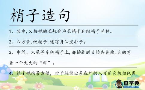 梢子造句