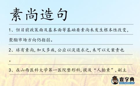 素尚造句