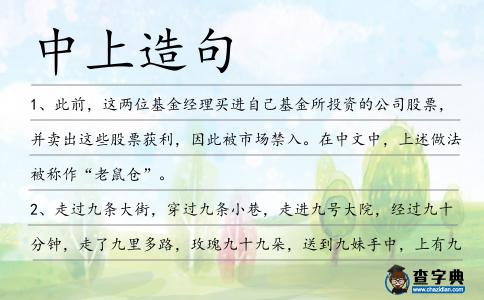 中上造句